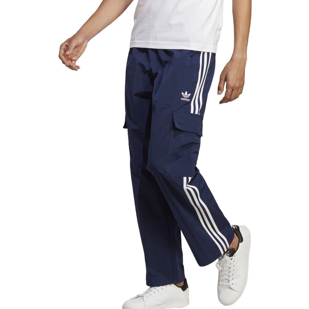 Mens ADIDAS ORIGINALS CARGO Trefoil‎ Track PANTS Large HR3362 Night Indigo Blue
